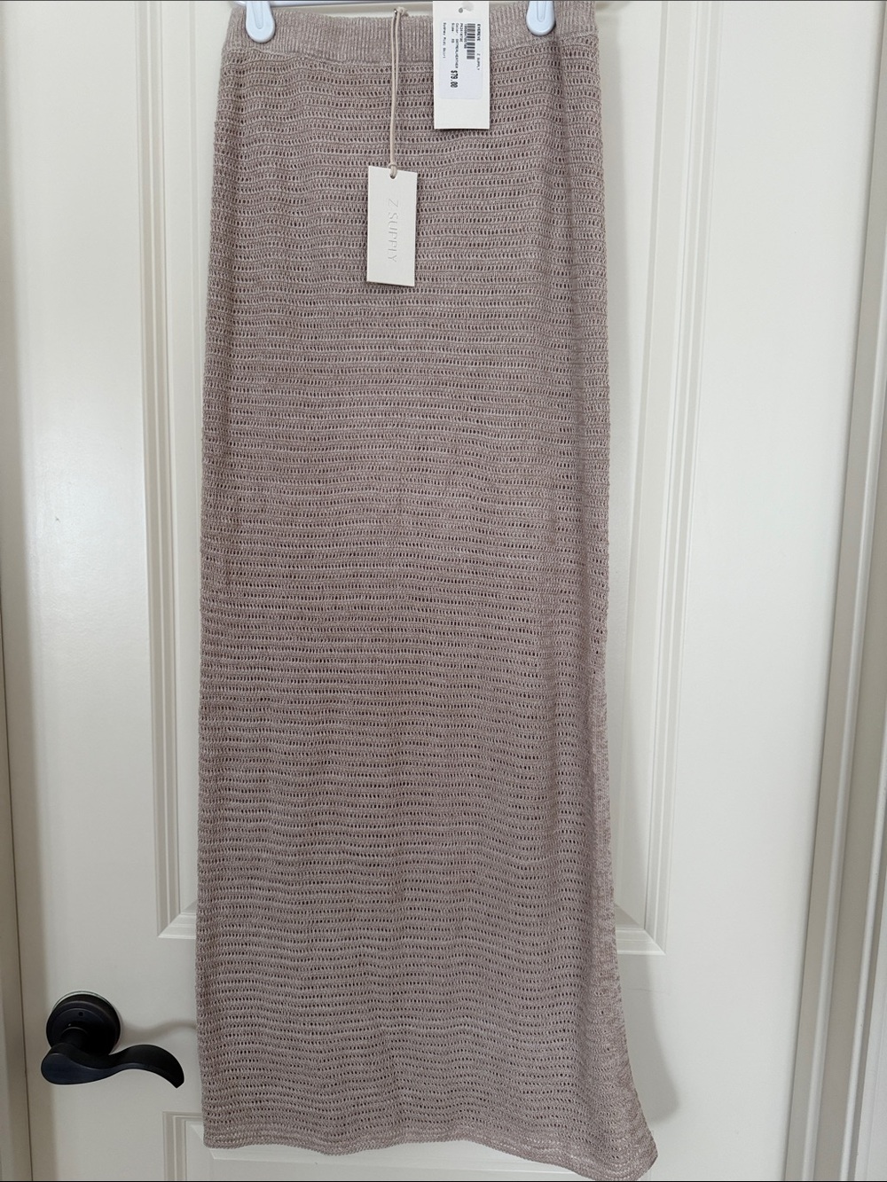 A Supply Knit Maxi Skirt in Taupe